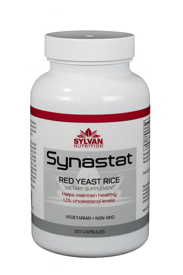 Synastat Red Yeast Rice Supplement – 120 Vegetarian Capsules – Supports Healthy Cholesterol Levels – Organic, Non-GMO, Made in USA by Sylvan Wellness