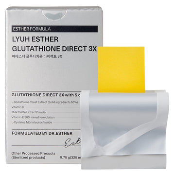 ESTHER FORMULA Glutathione Direct Film Glutathione Impregnated Oral Dispersible Film for Effective Absorption, Korean Inner Beauty Dietary Supplement for Skin Whitening