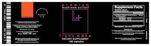 Lion’s Mane Organic Mushroom Extract Oriveda 2-Pack - Fruiting Body 180 v-caps, Mycelium 120 v-caps Supports The Brain and Nervous System