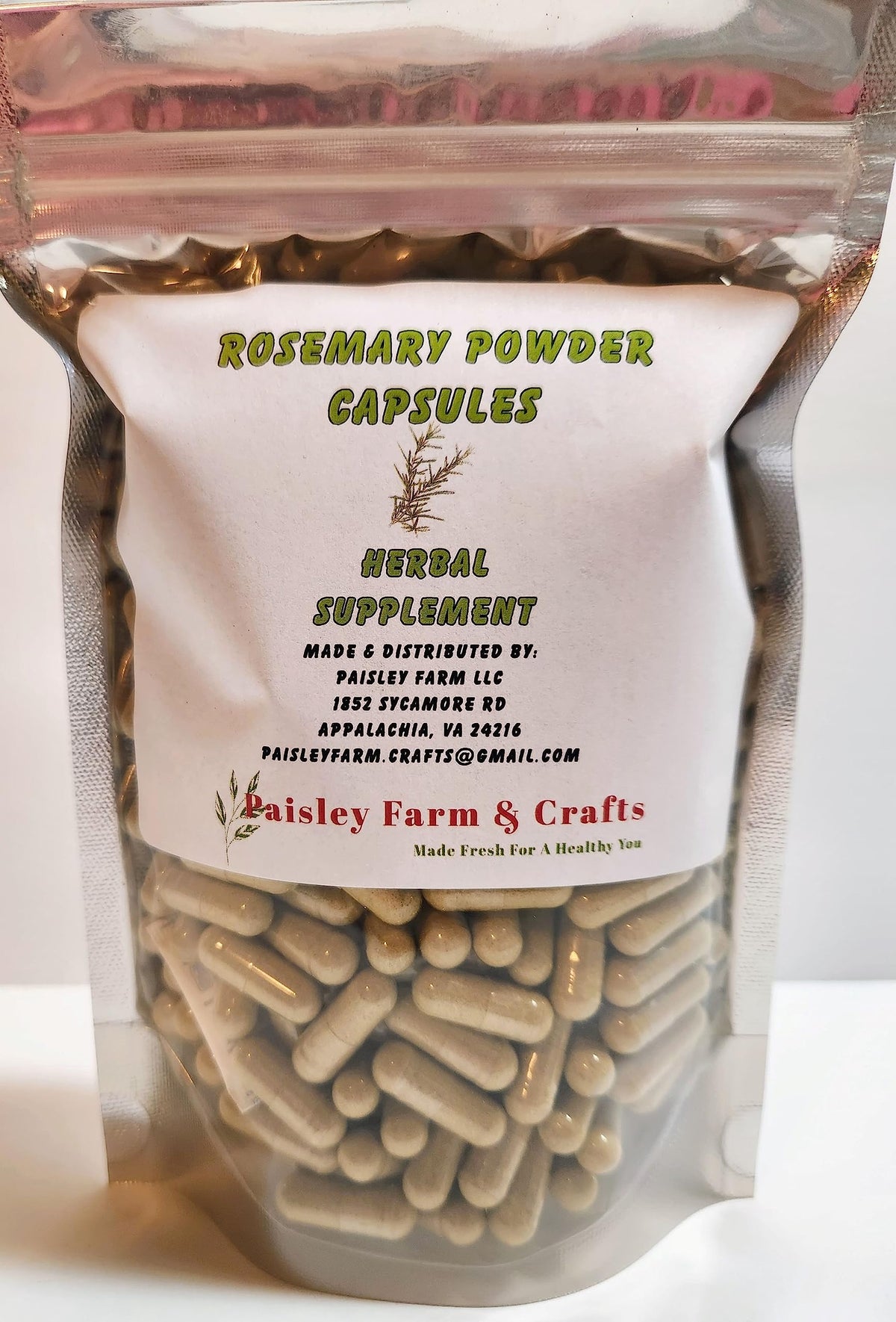 Rosemary Capsules 300 Ct - Herbal Supplement - Made Fresh on Demand