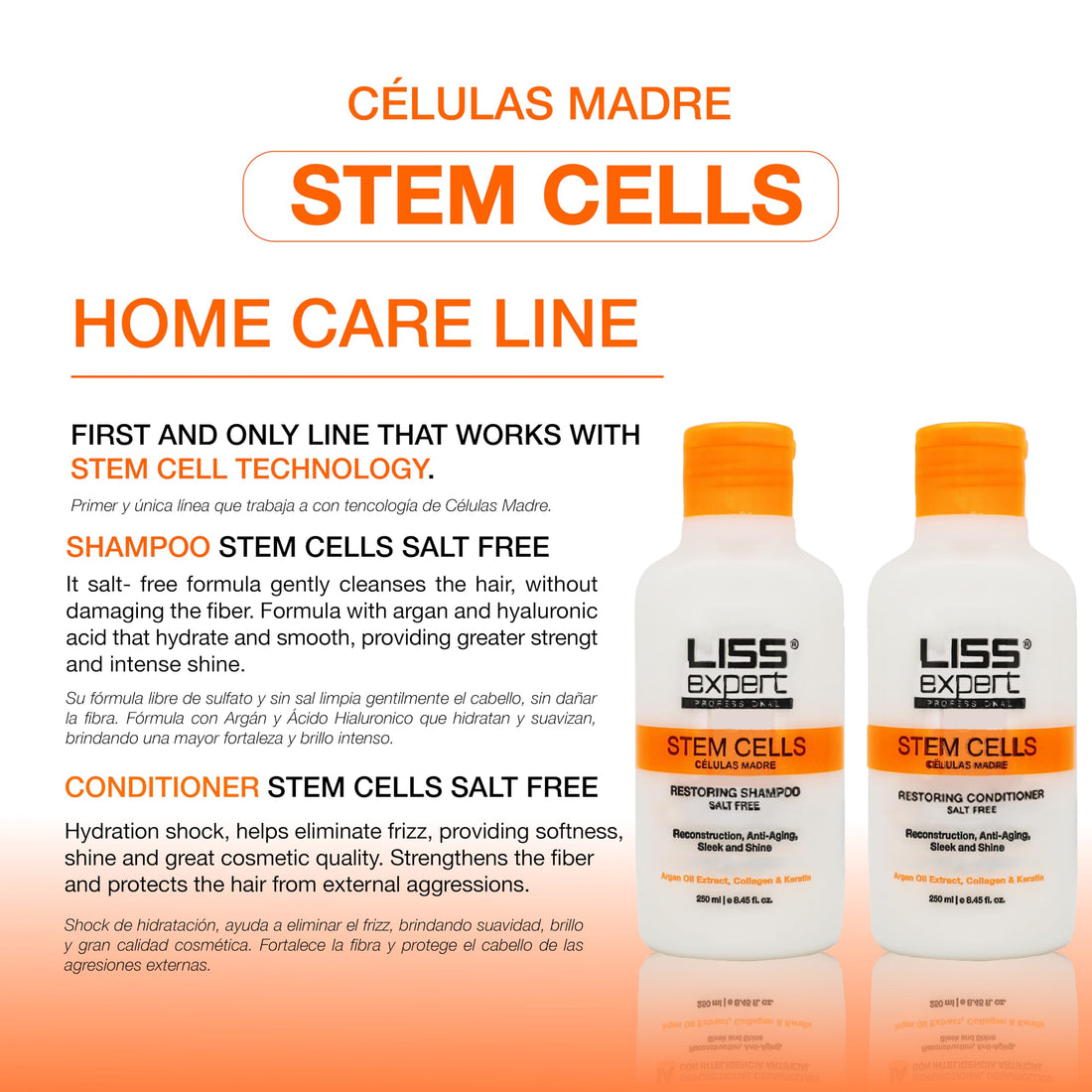 Liss Expert Stem Cells Restoring Shampoo, Salt Free, 8.45 fl oz