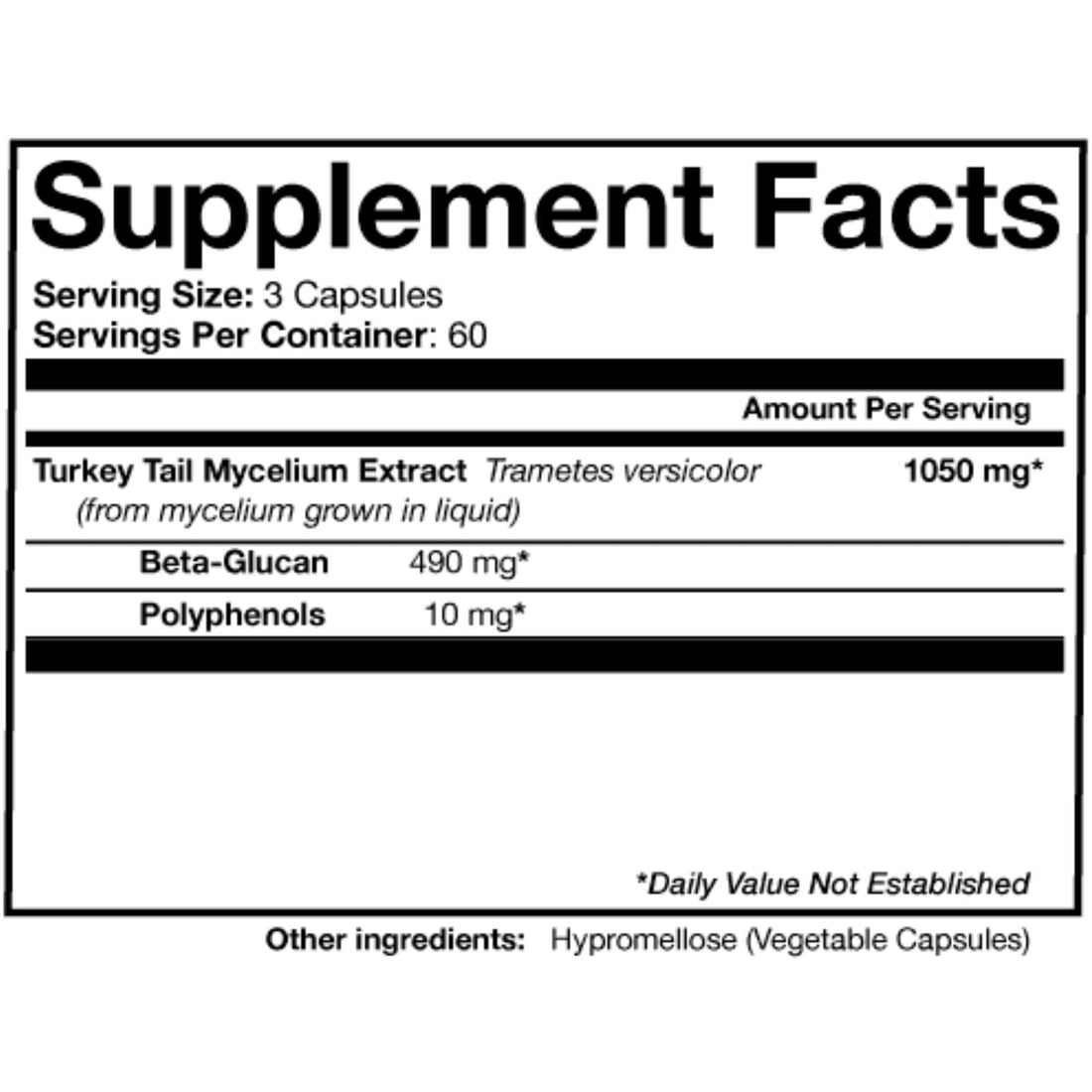 ORIVeDA PSP-50 (Turkey Tail Extract - 180 v-Capsules - Covers Two Months)